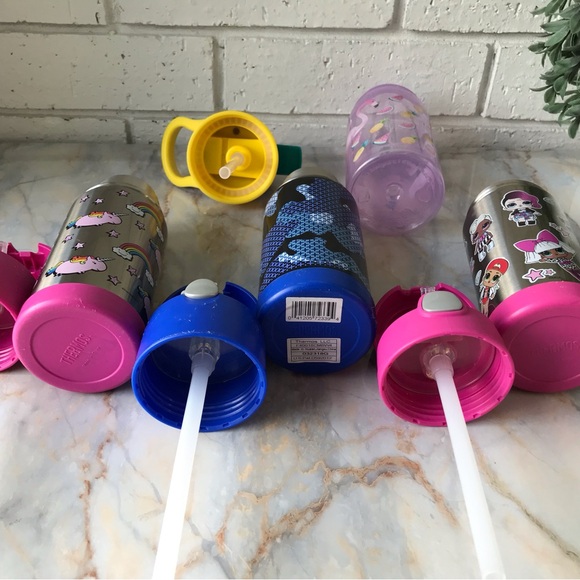 Thermos/Zakk Funtainers Set of 4
Insulated 12oz Water Juice Bottles - Picture 8 of 10